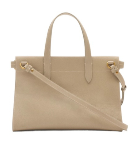 Burberry Cotswolds Grainy Leather Tote Bag In Neutral