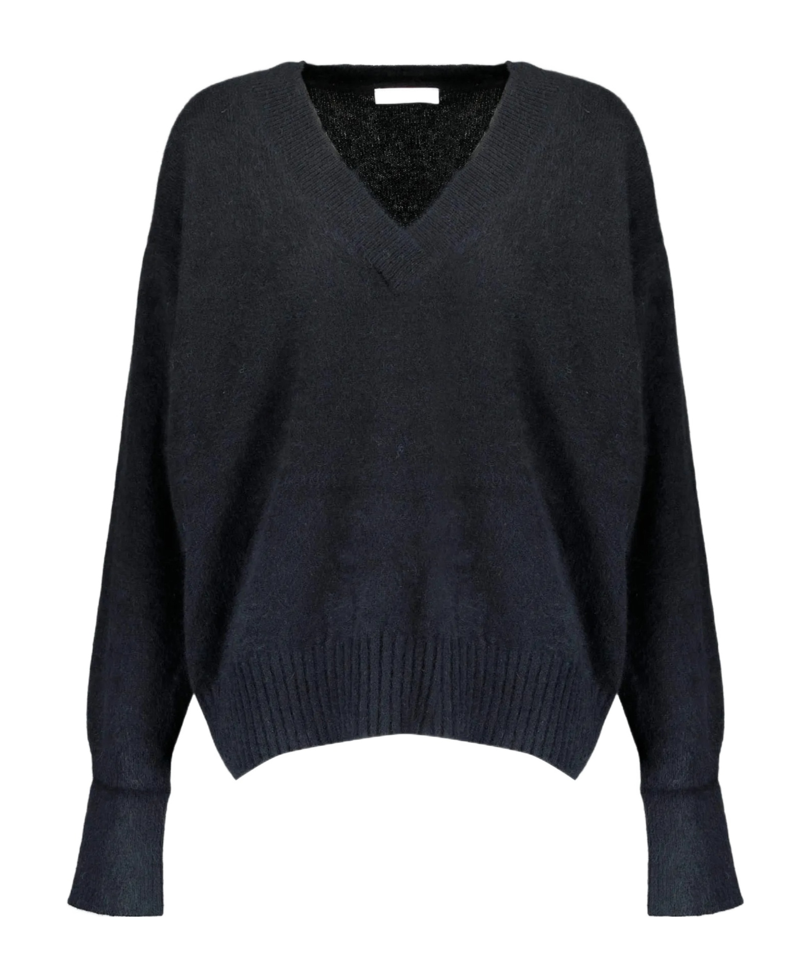 Majestic V-neck Sweater In Black