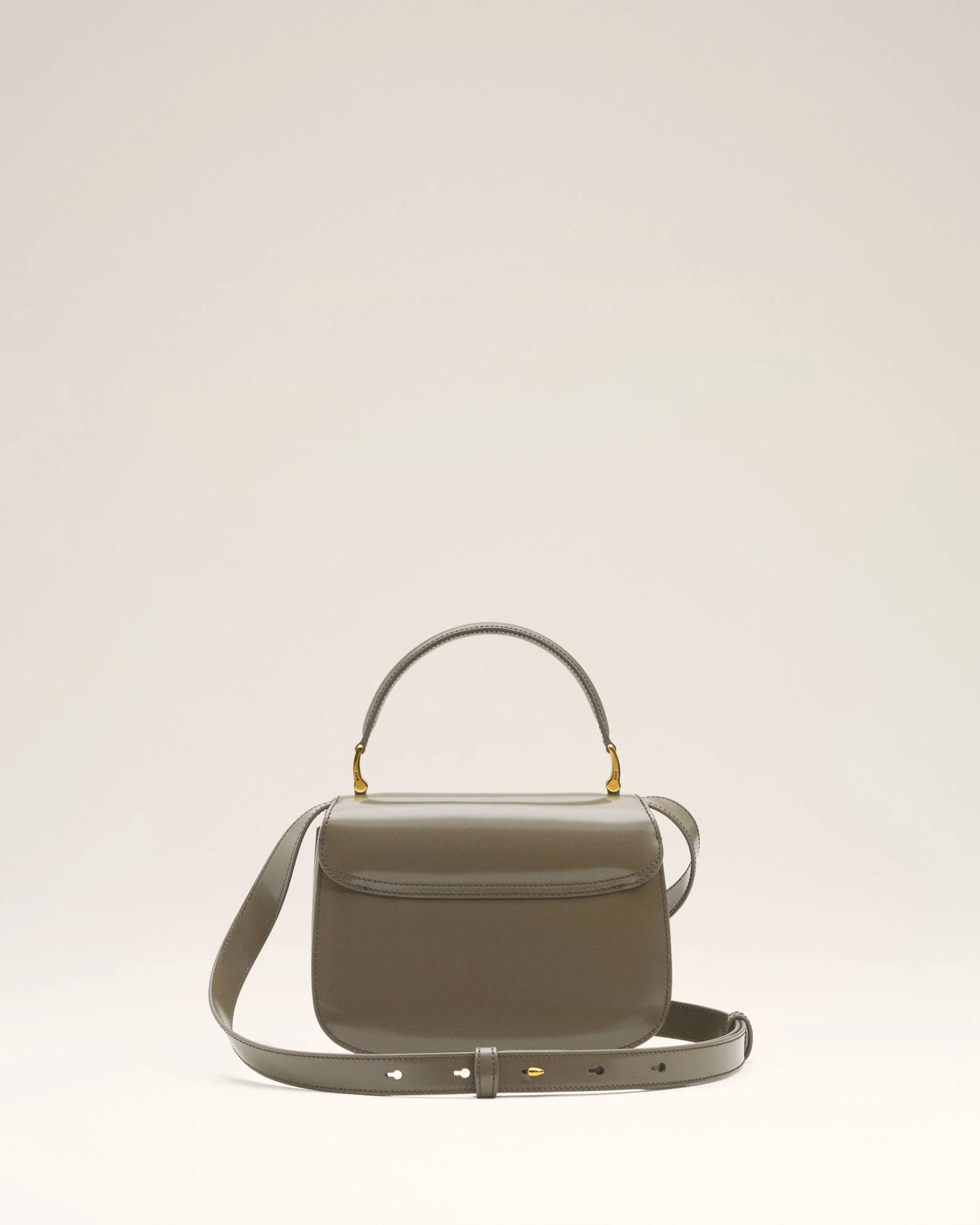 Ami Alexandre Mattiussi Ami Paris Logo Plaque Foldover Top Shoulder Bag In Green
