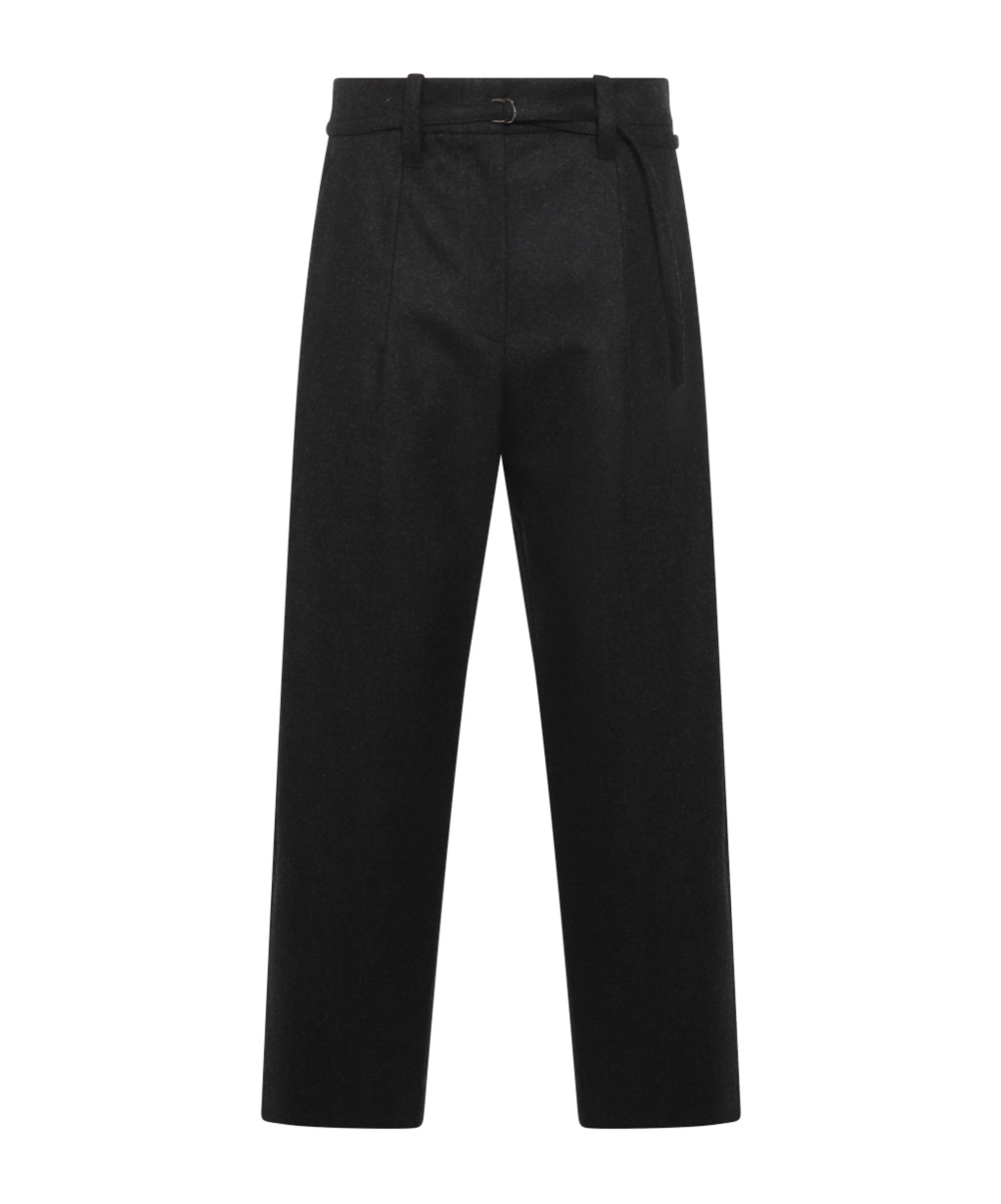 Brunello Cucinelli Straight Leg Trousers With Back Pockets And Belt Loops In Black