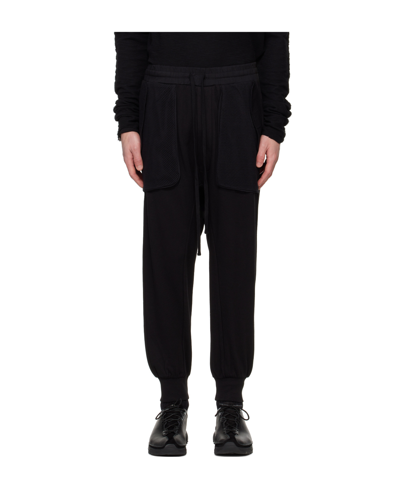 Thom Krom Tapered Drawstring Trousers In Black