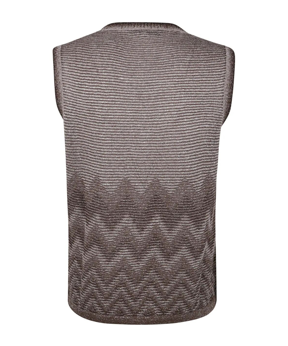 D Exterior D.exterior Zigzag Pattern Sleeveless Top In Brown