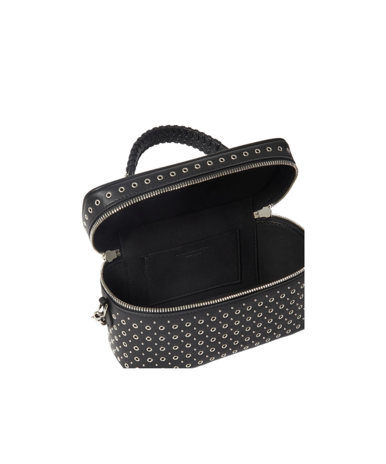 Stella Mccartney Falabella Eyelet-stud Vanity Case In Black
