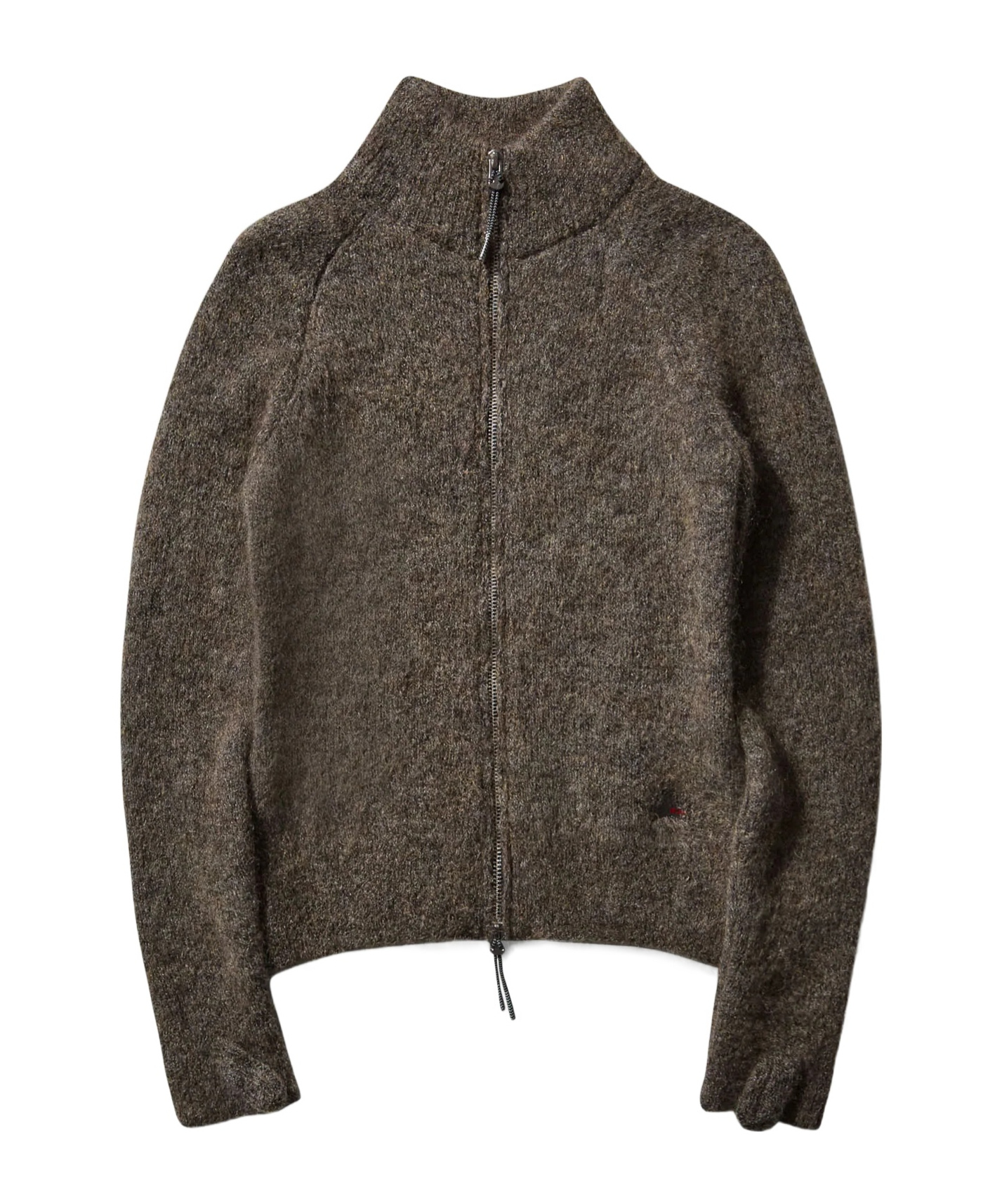Roa Women S Tasna Mohair Zip Up Sweater Dark Taupe In Brown