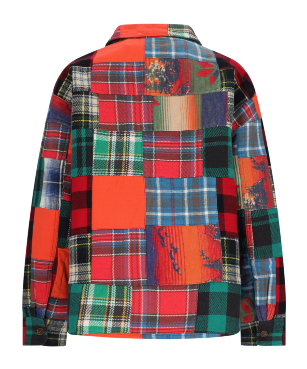 Polo Ralph Lauren Patchwork Long Sleeve Button Down In Multicolor