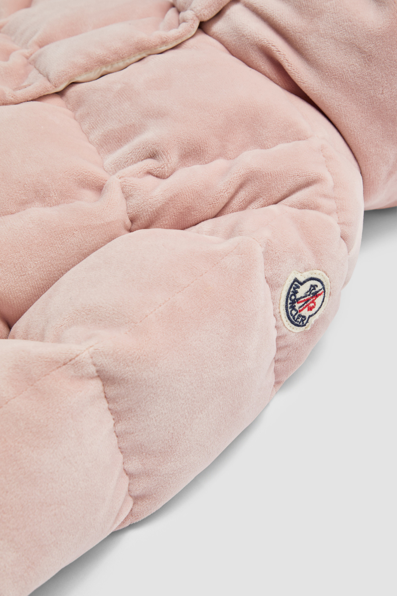 Moncler Long-sleeved Down Jacket In Pink