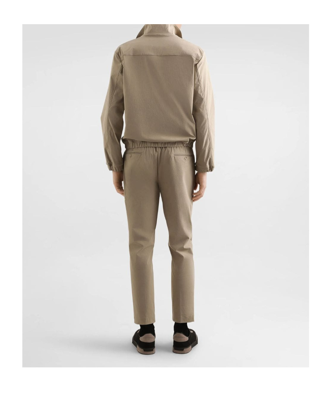 Dolce & Gabbana Logo-patch Lightweight Jacket In Brown