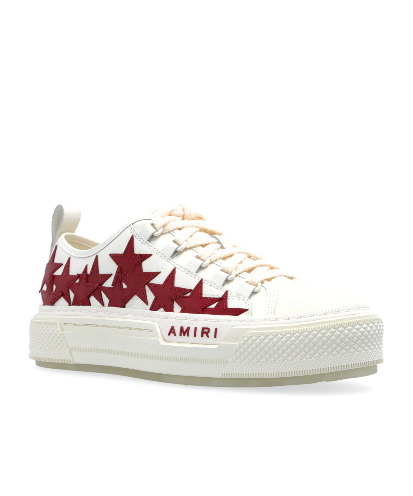 Amiri Stars Low-top Canvas Sneakers In White