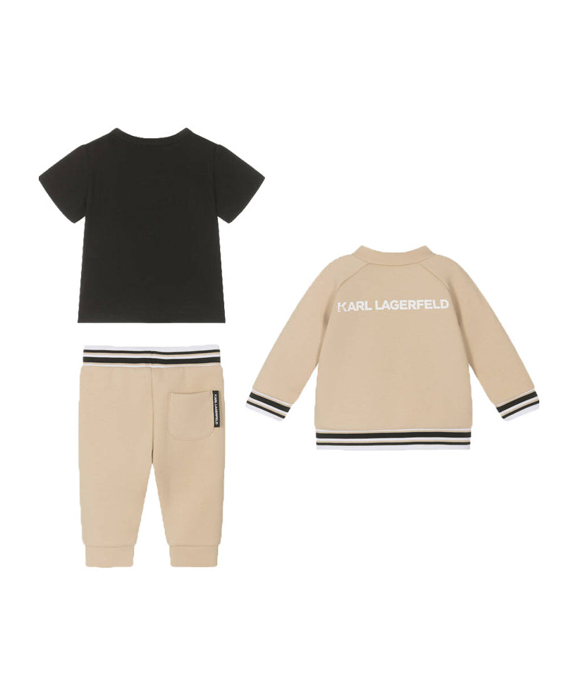 Karl Lagerfeld Three Piece Sportswear Set In Nude