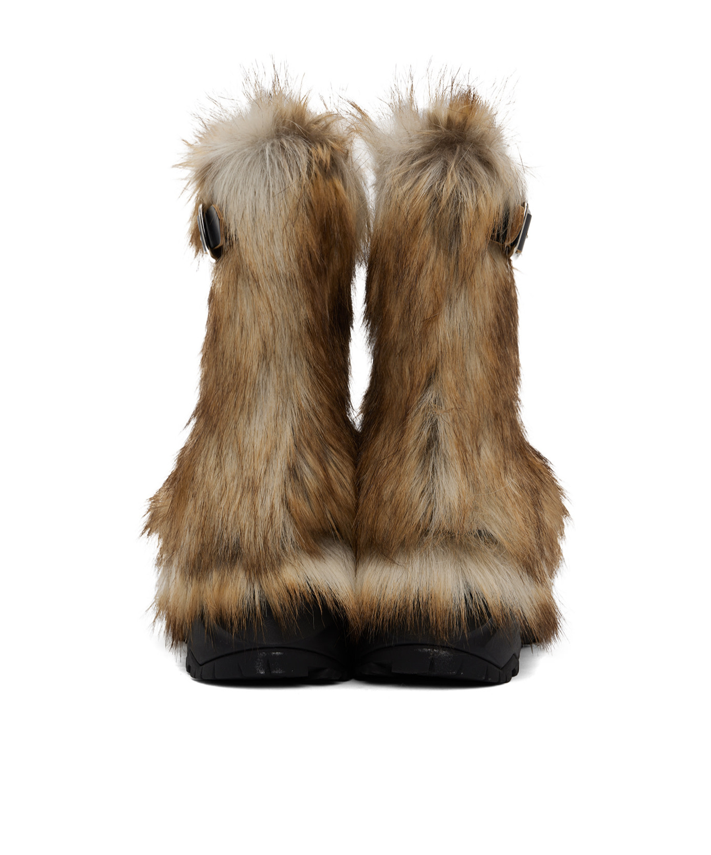 Sacai Round Toe Ankle Boots In Brown