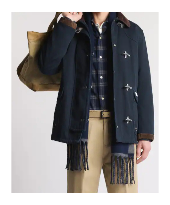 Fay 4 Ganci Cotton Jacket In Blue