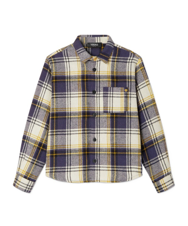Versace Checked Overshirt In Multi