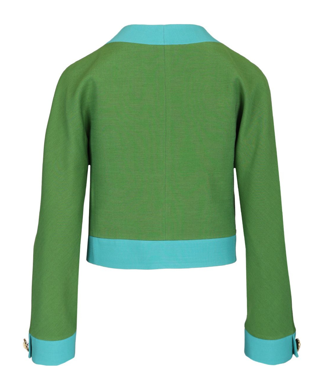 Valentino Short Green And Turquoise Jacket In Nude