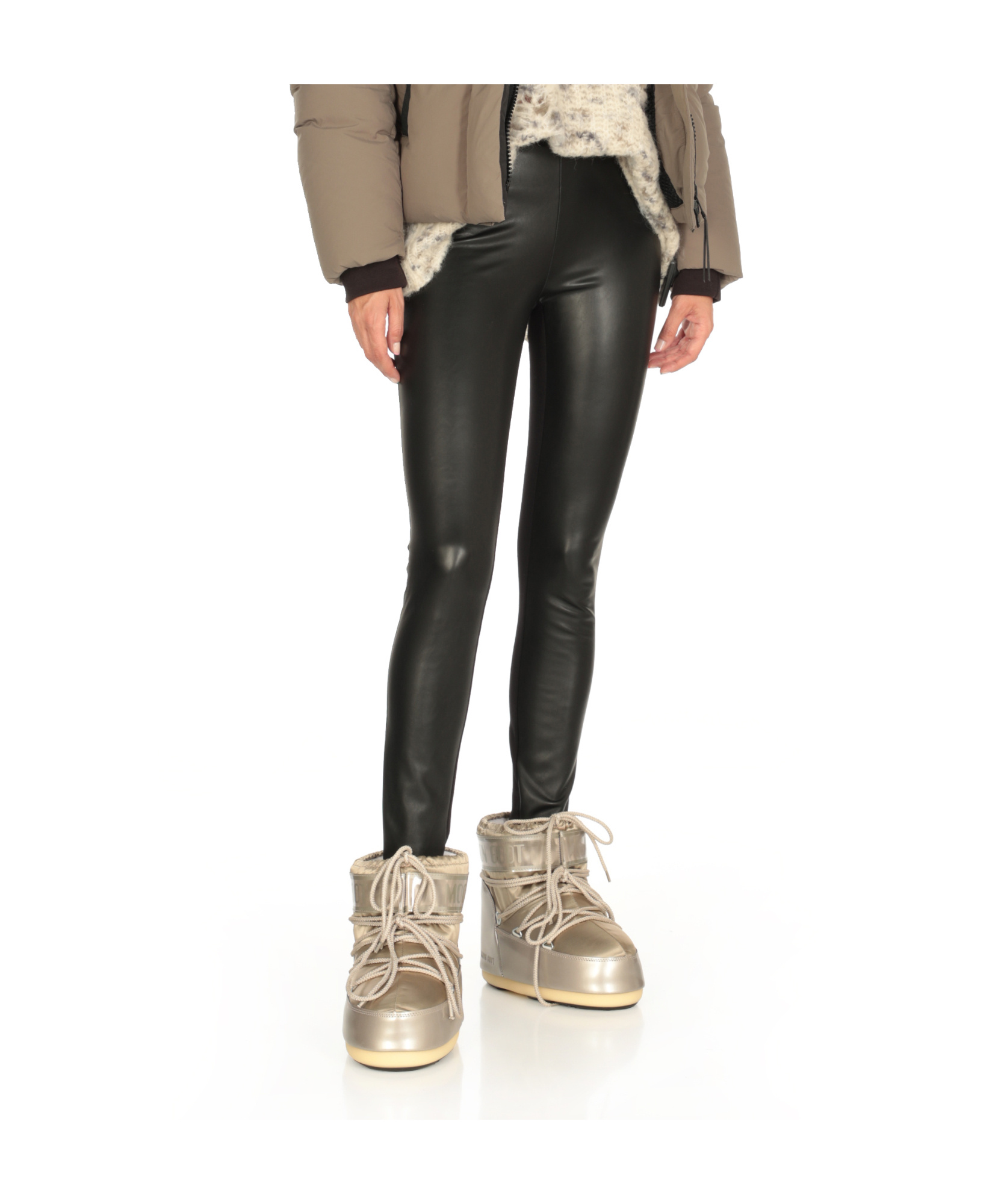 Moon Boot Lacing Snow Boots In Gray