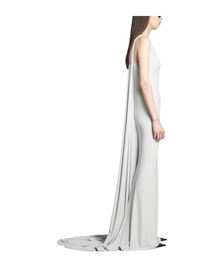 Balenciaga Cb Tank Top Gown In White