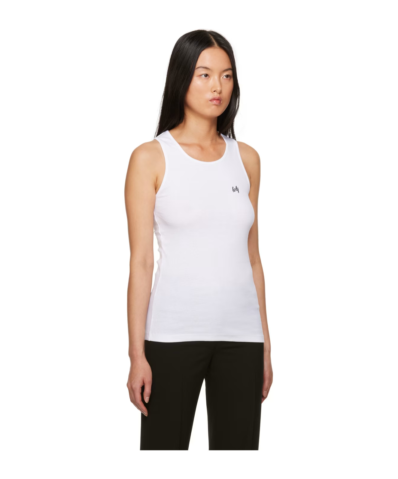 Shop Ann Demeulemeester Low Round Collar Detailed Vest In White