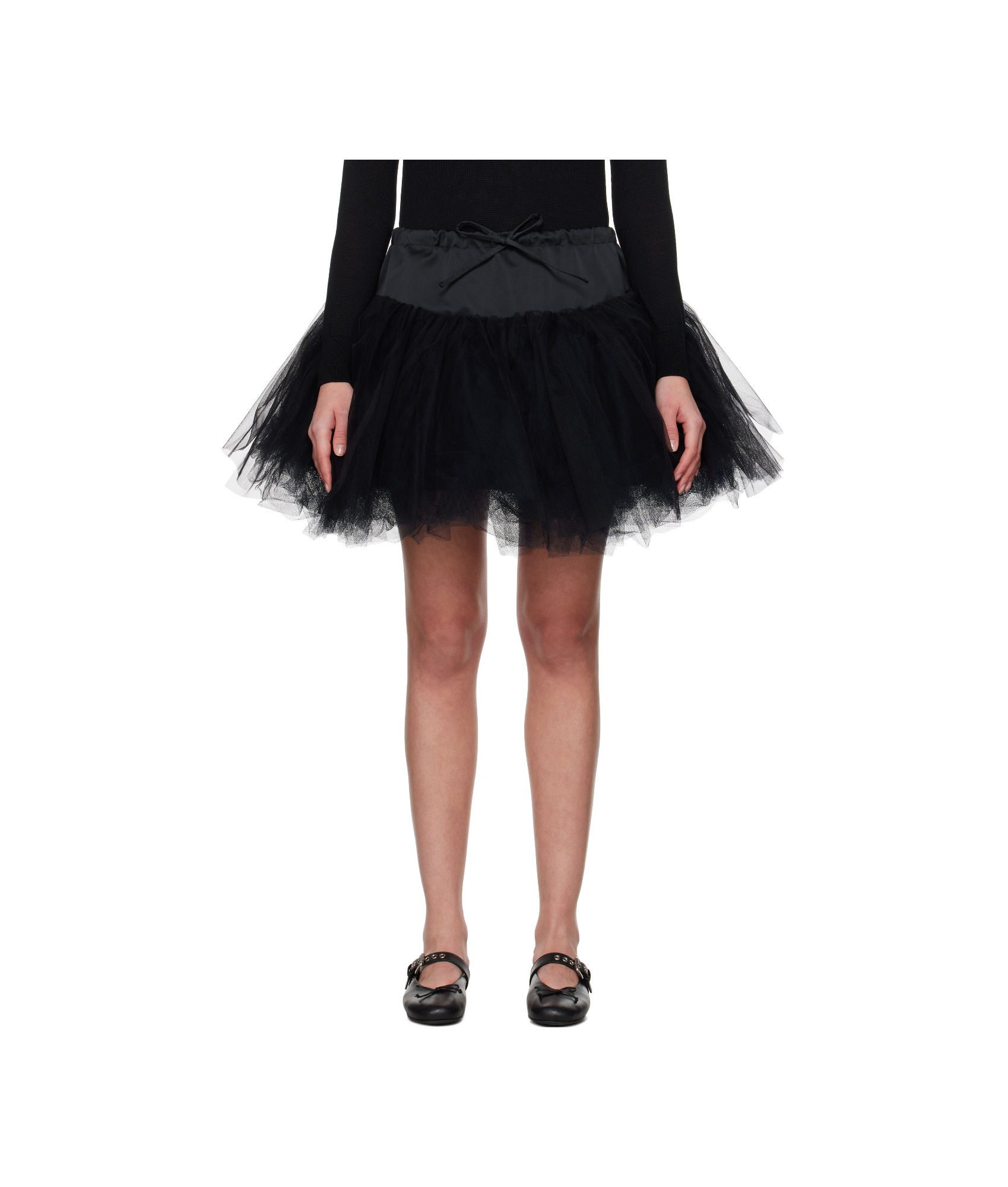 Simone Rocha Tulle Mini Skirt In Black