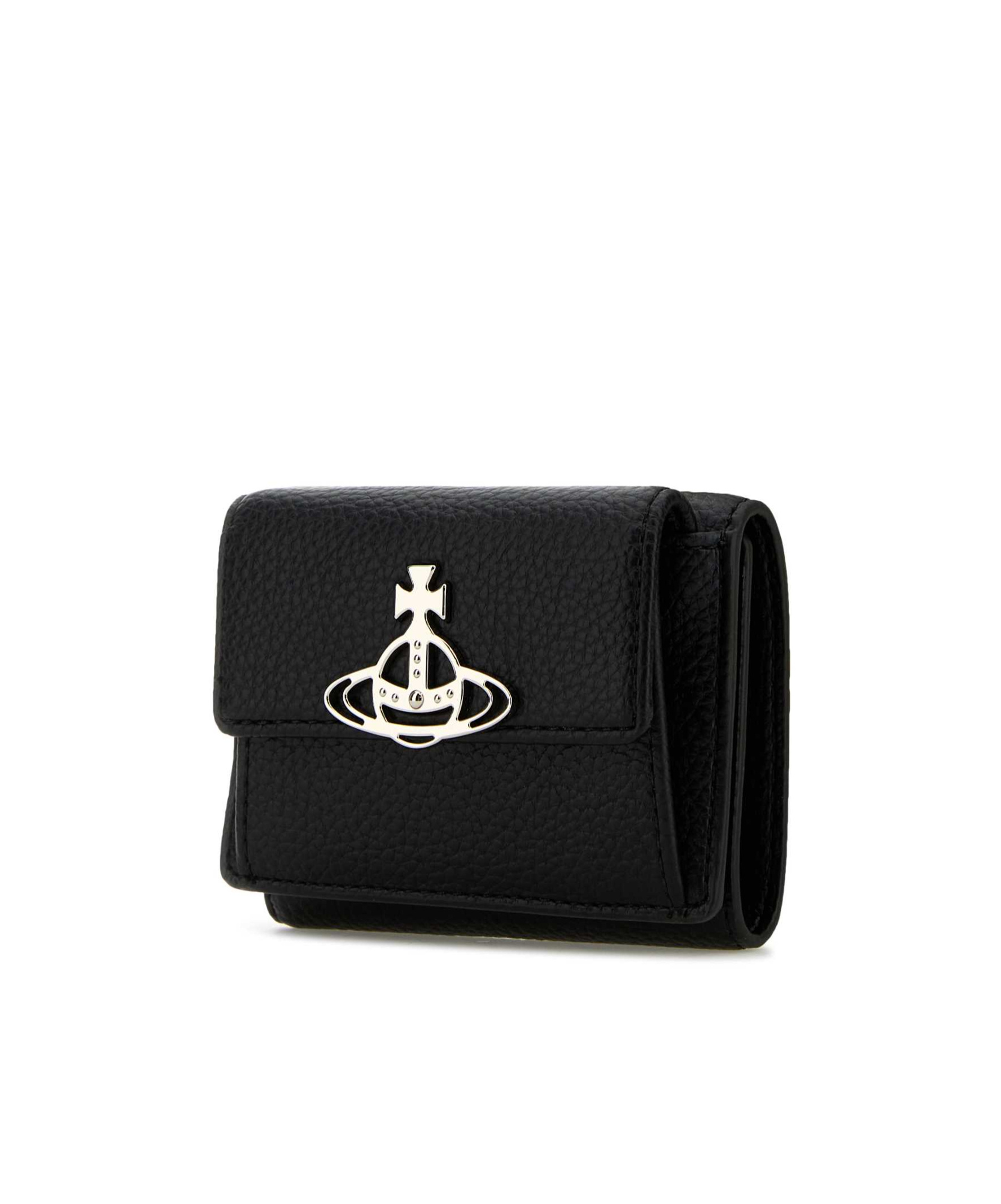 Shop Vivienne Westwood Orb-plaque Flap Purse In Black