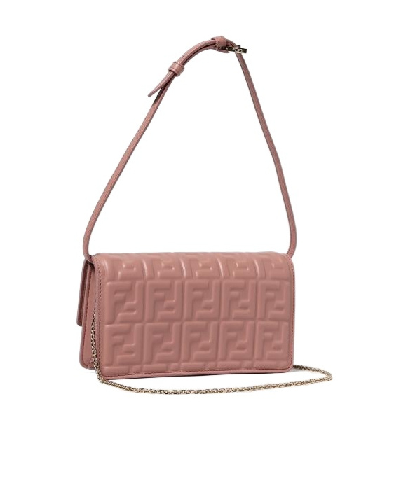Fendi Wallet On Chain Baguette In Pink