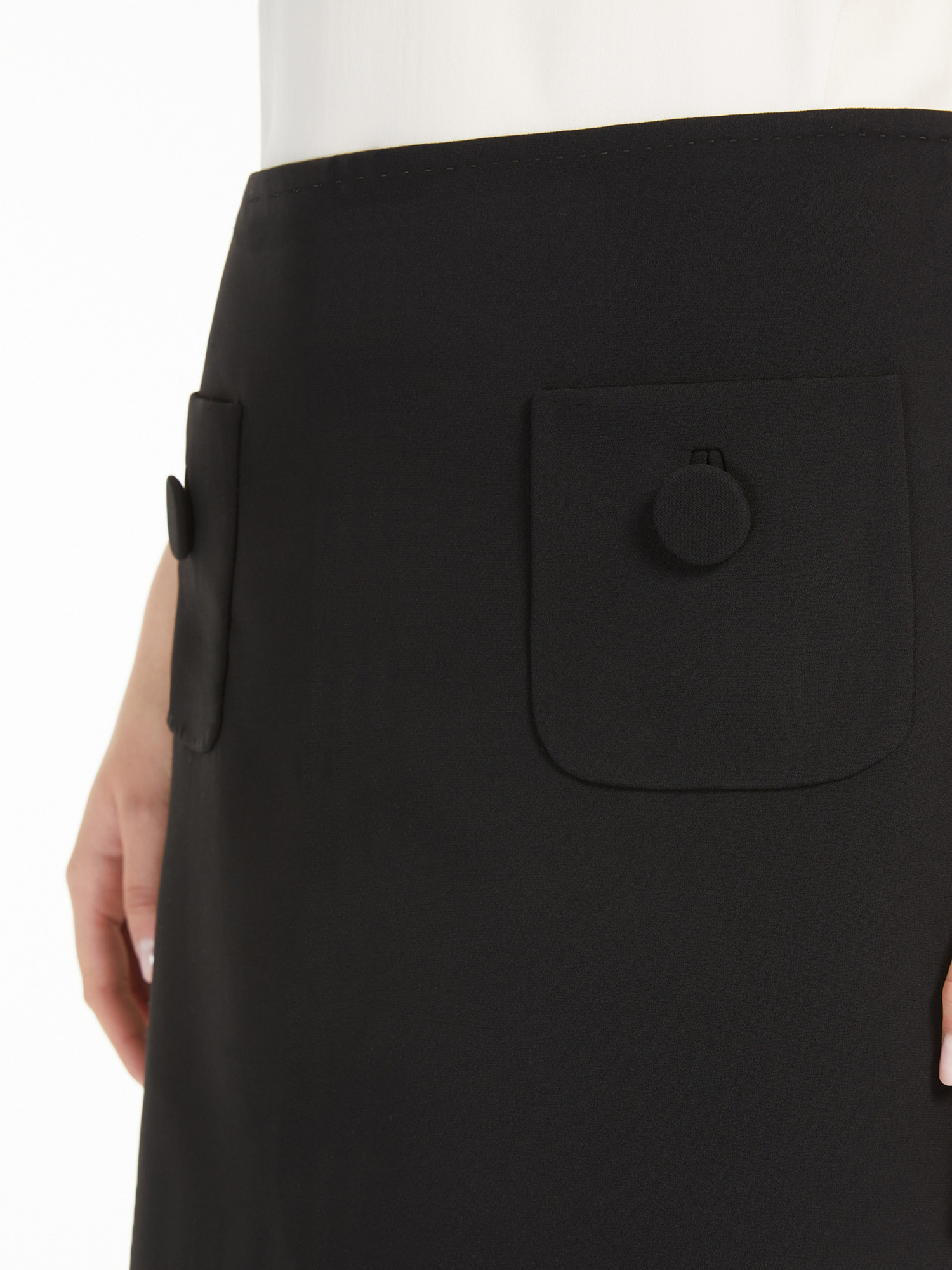 Max Mara Studio Black Triacetate Blend Pagine Mini Skirt In Black