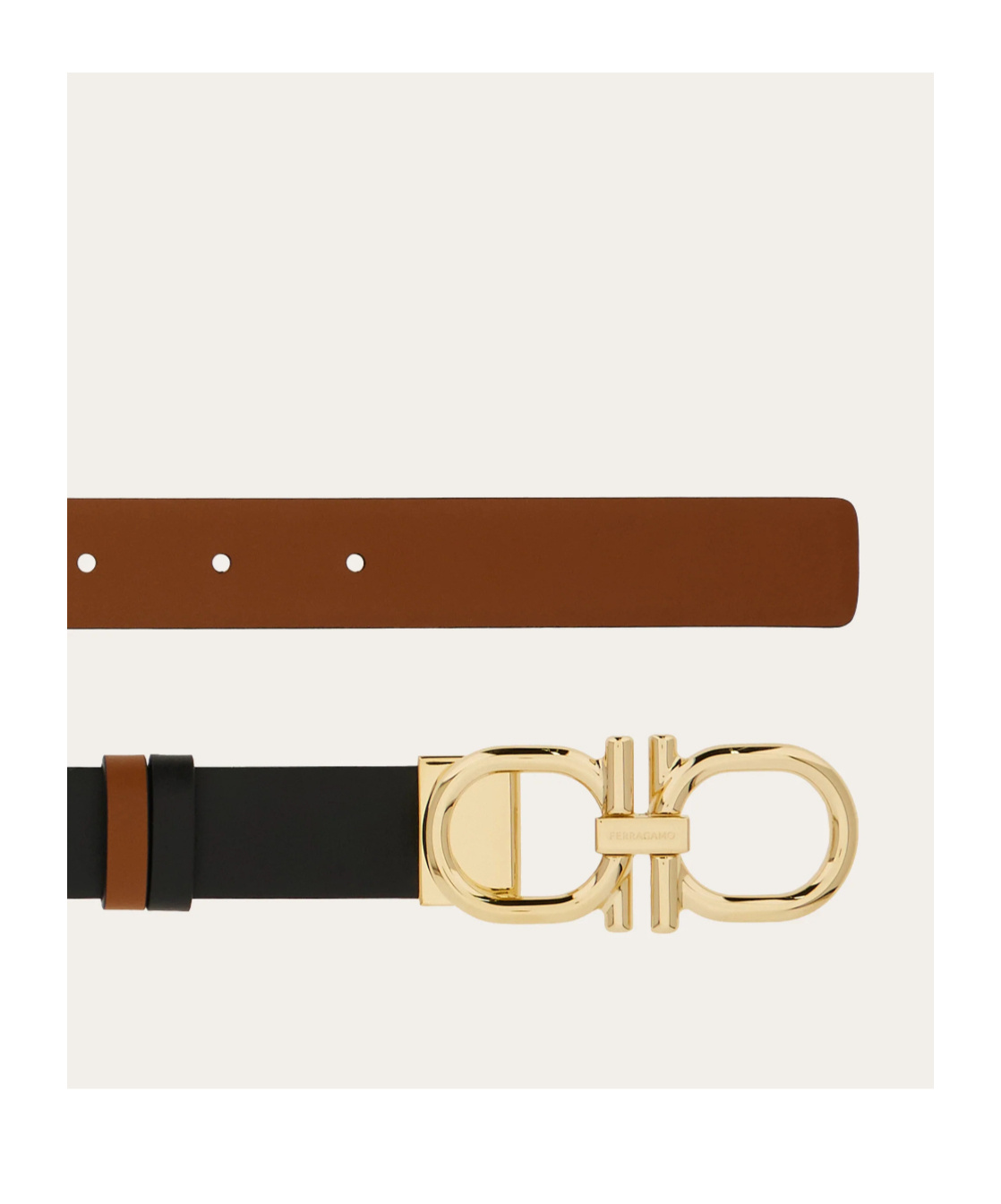 Ferragamo Reversible And Adjustable Gancini Belt In Multi