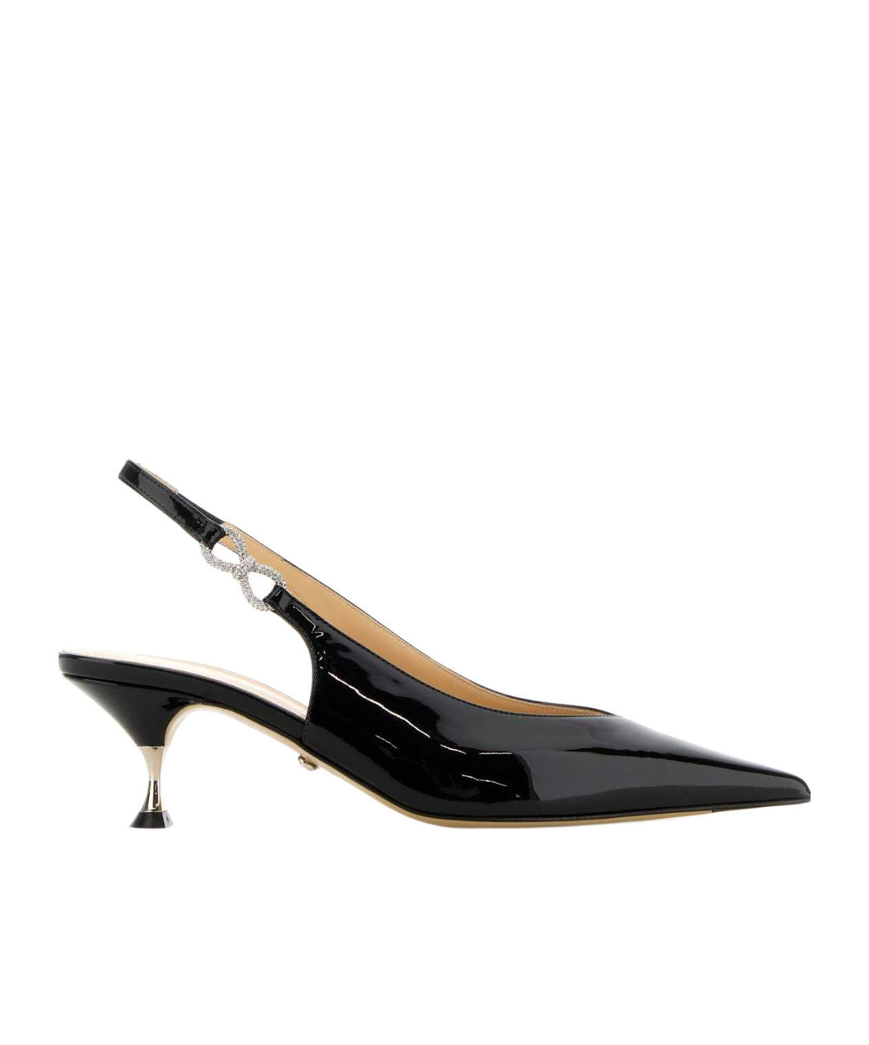 MACH&MACH 60MM CRYSTAL-BOW SLINGBACK PUMPS