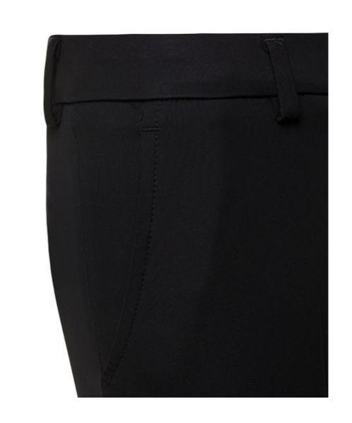 Pt Torino Pressed Crease Flared Trousers In Black