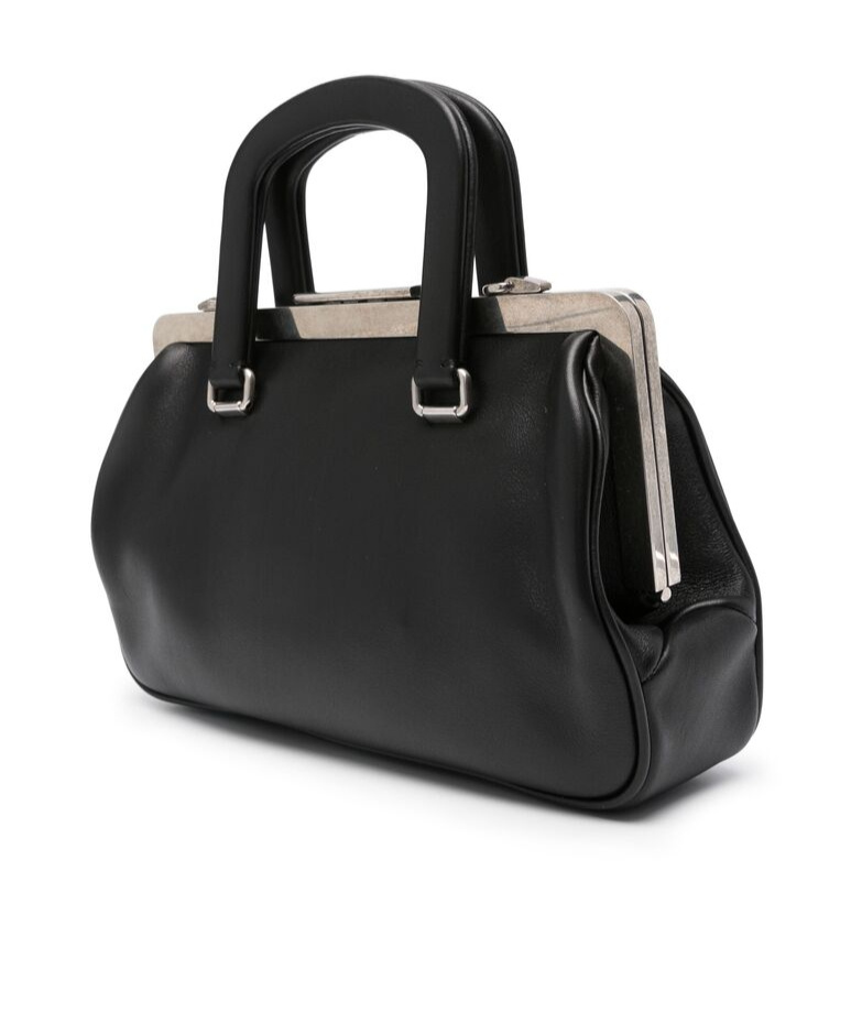 Max Mara Logo Detailed Top Handle Bag In Black
