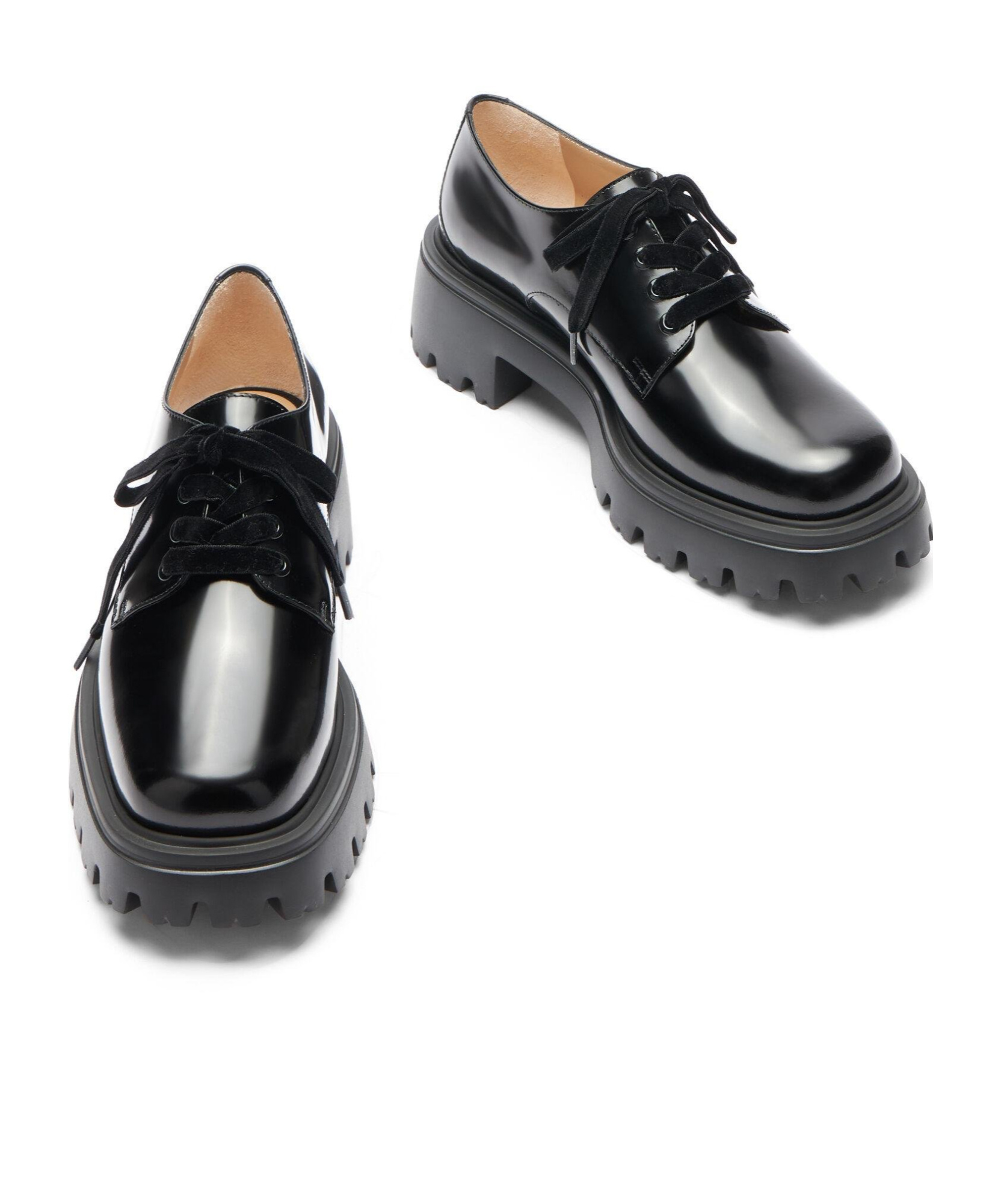 Stuart Weitzman Emerson Leather Lace-up Shoes In Black