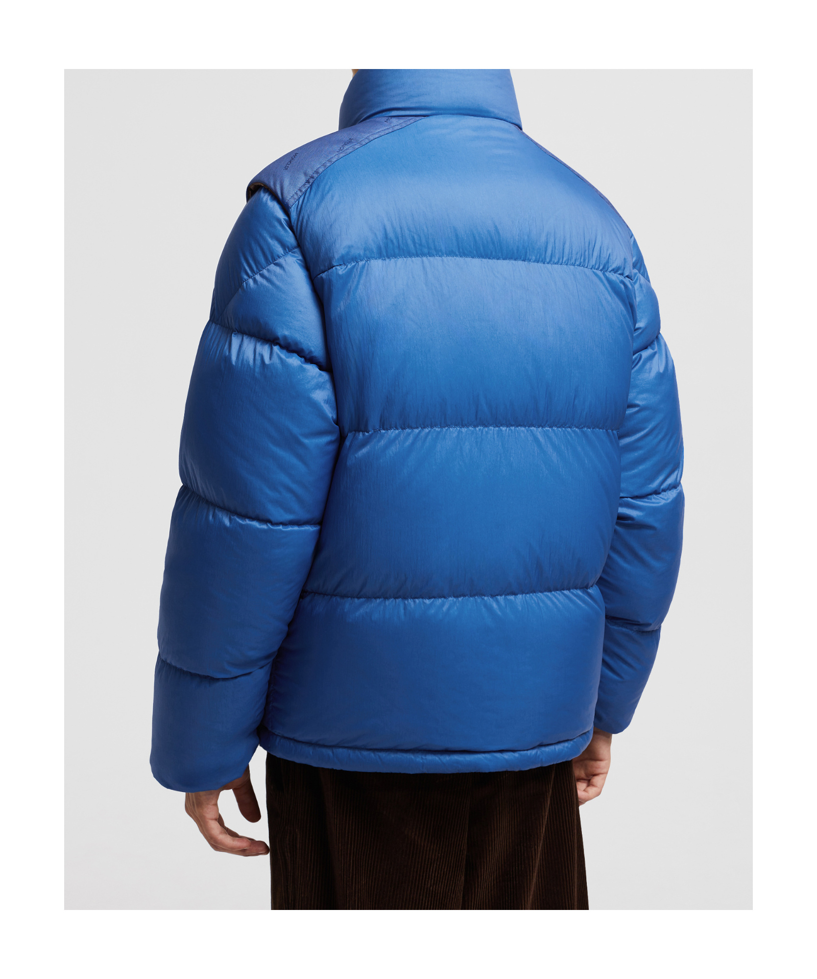 Moncler Verone Reversible Short Down Jacket In Blue