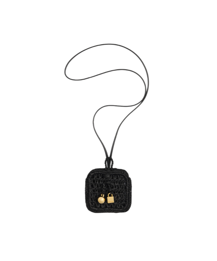 Jacquemus Crochet Wallet In Black