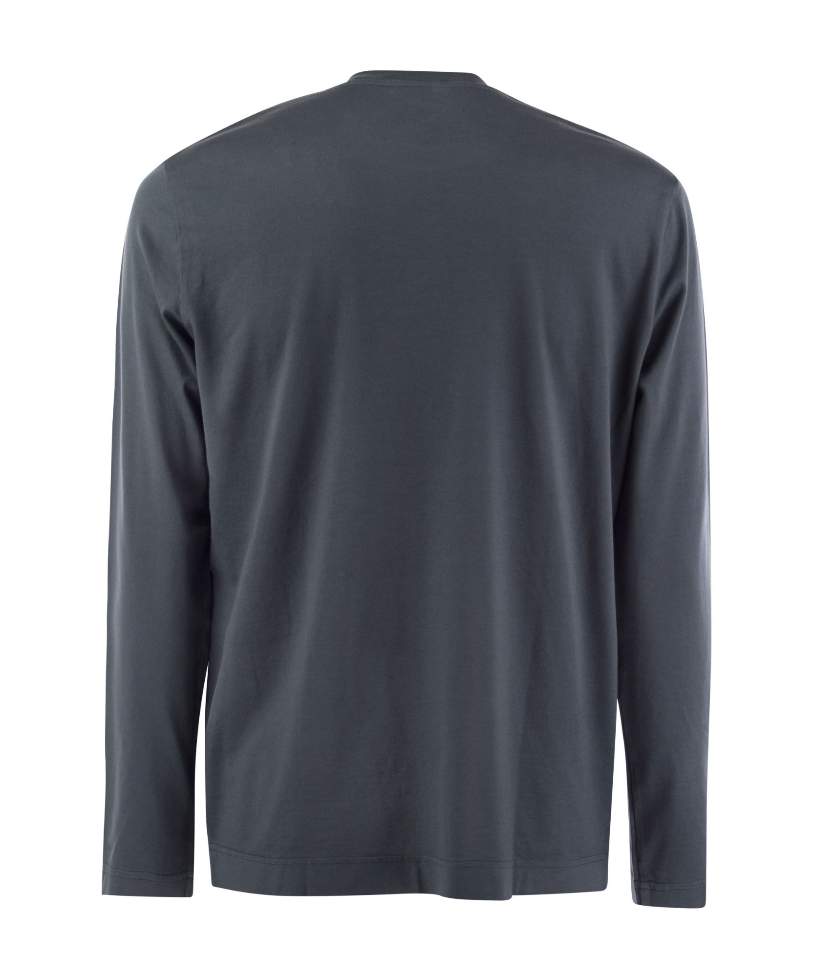 Fedeli Giza Cotton Crew-neck T-shirt In Black