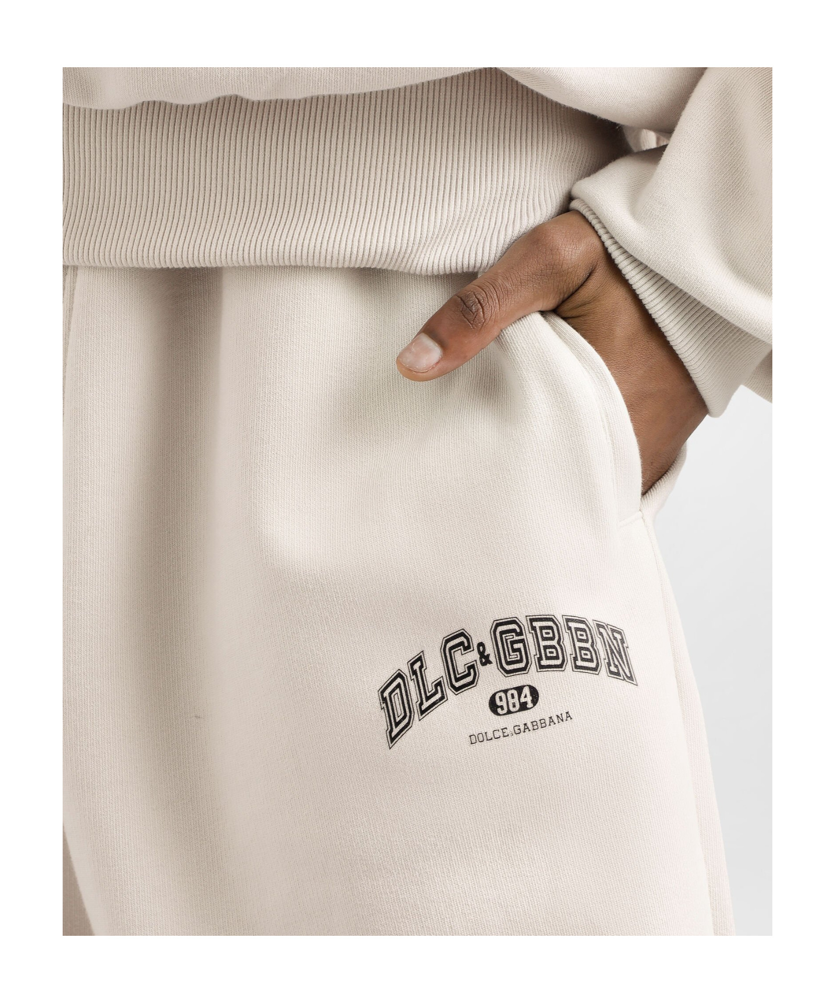 Dolce & Gabbana Knitted Jogging Pants In Pink