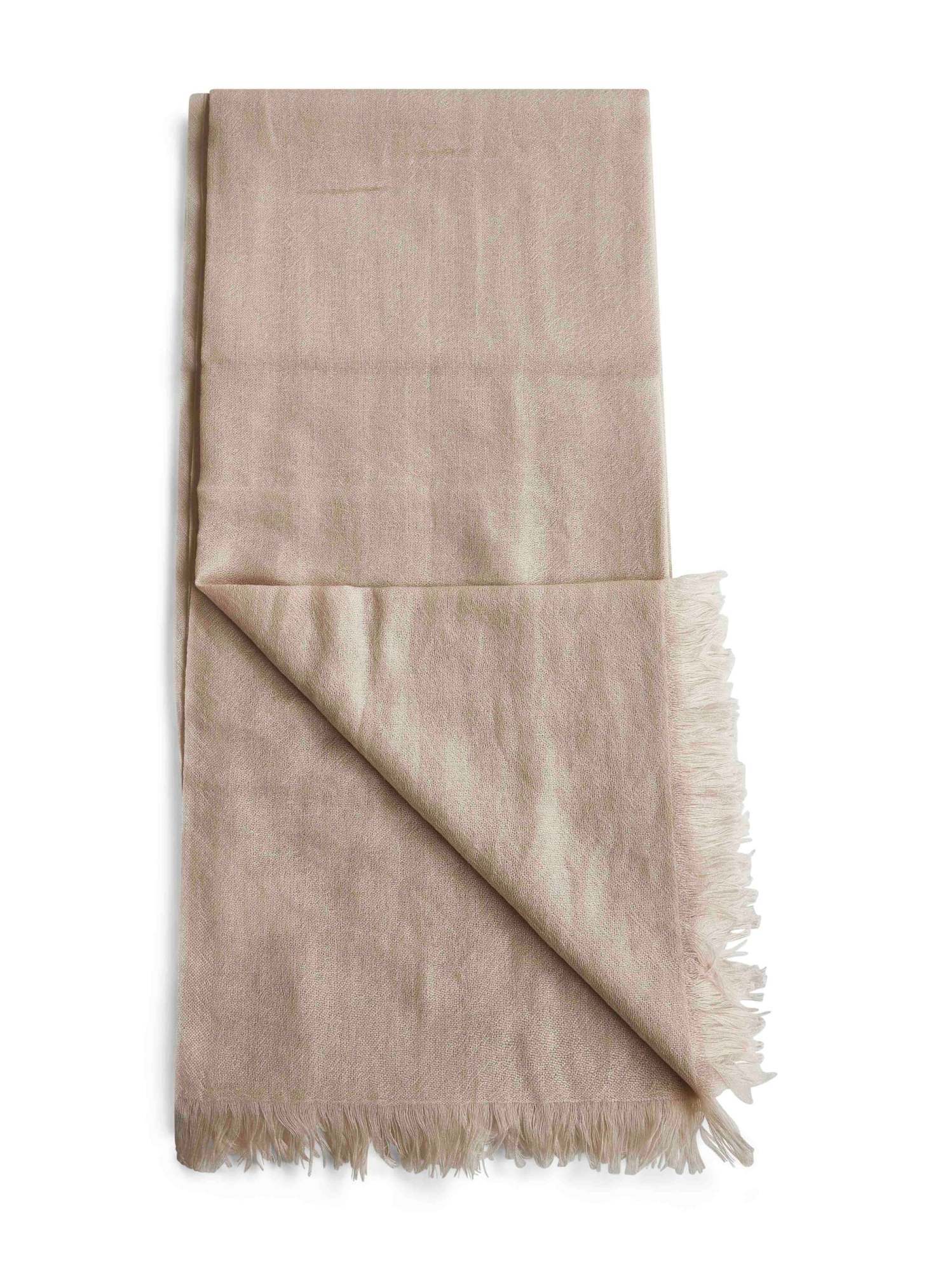 Brunello Cucinelli Women Beige Cashmere And Silk Scarf In Brown