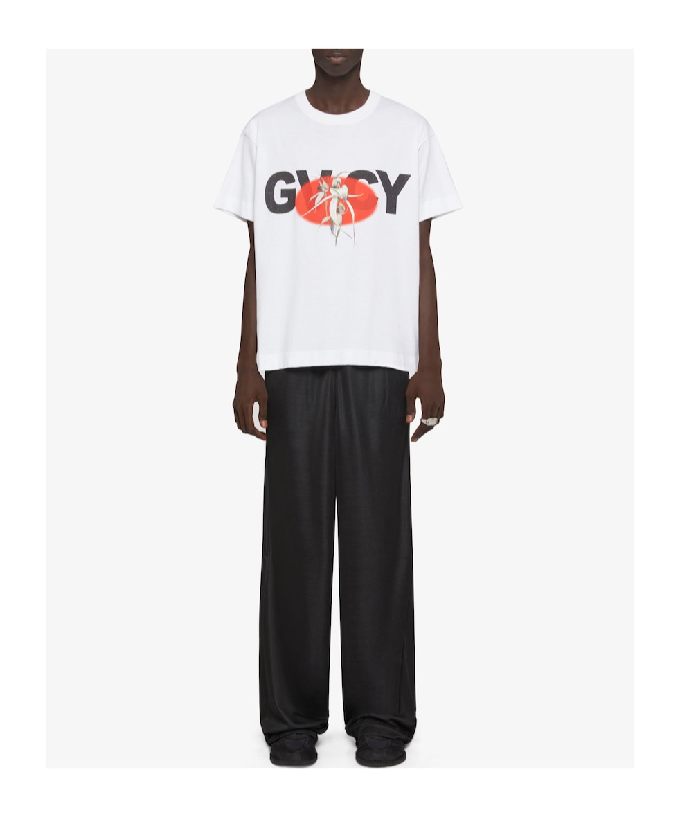 Givenchy Crew Neck Floral Print T-shirt In White
