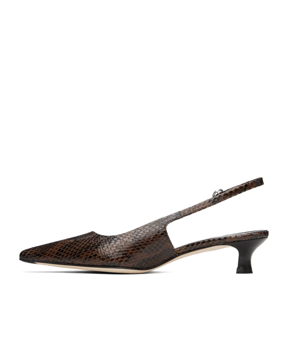 Aeyde Brown Catrina Heels In Black