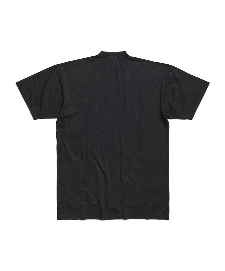Balenciaga City Of Angels Print Faded T-shirt In Black