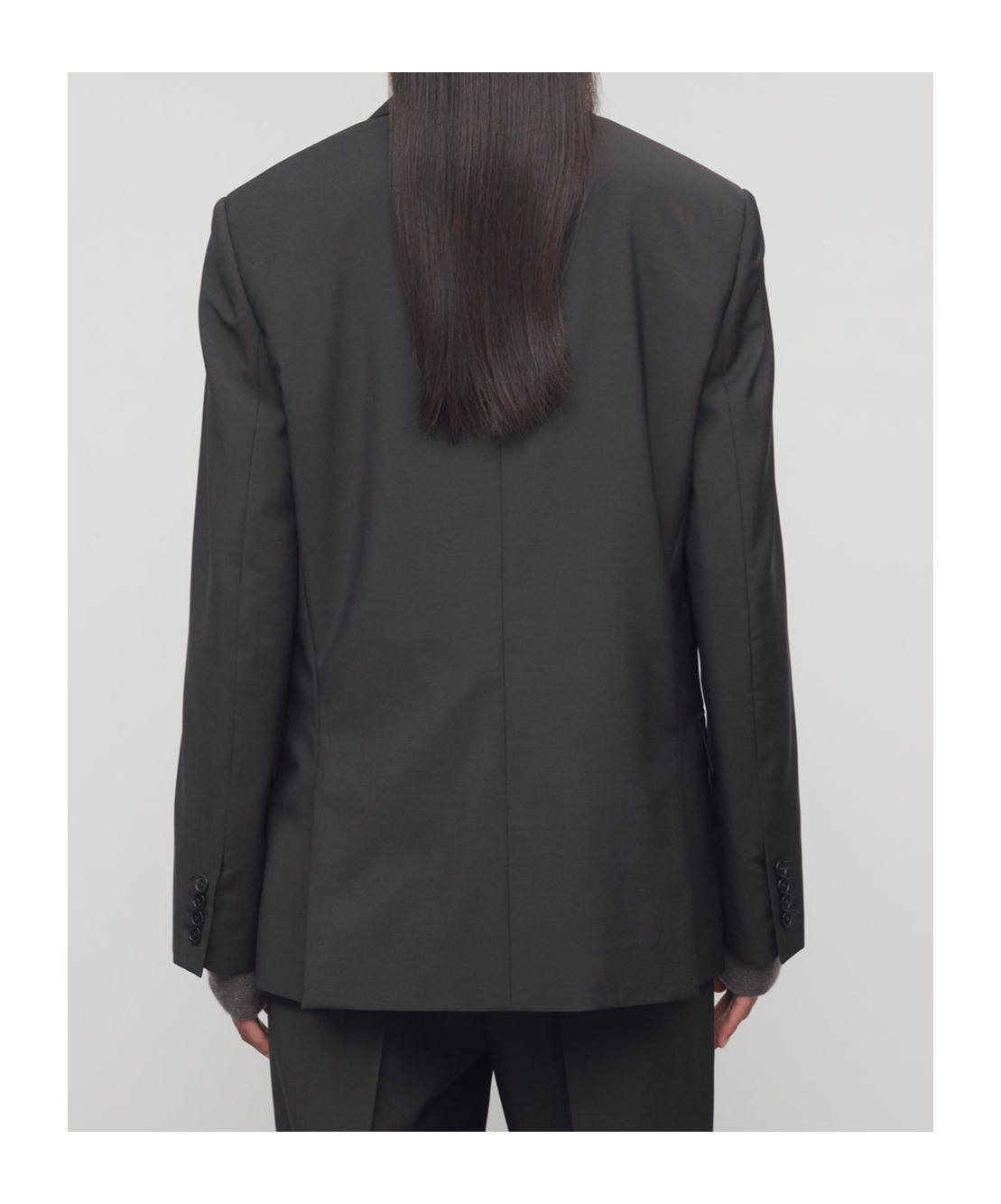The Row Single-breasted Wool Jacket In Black