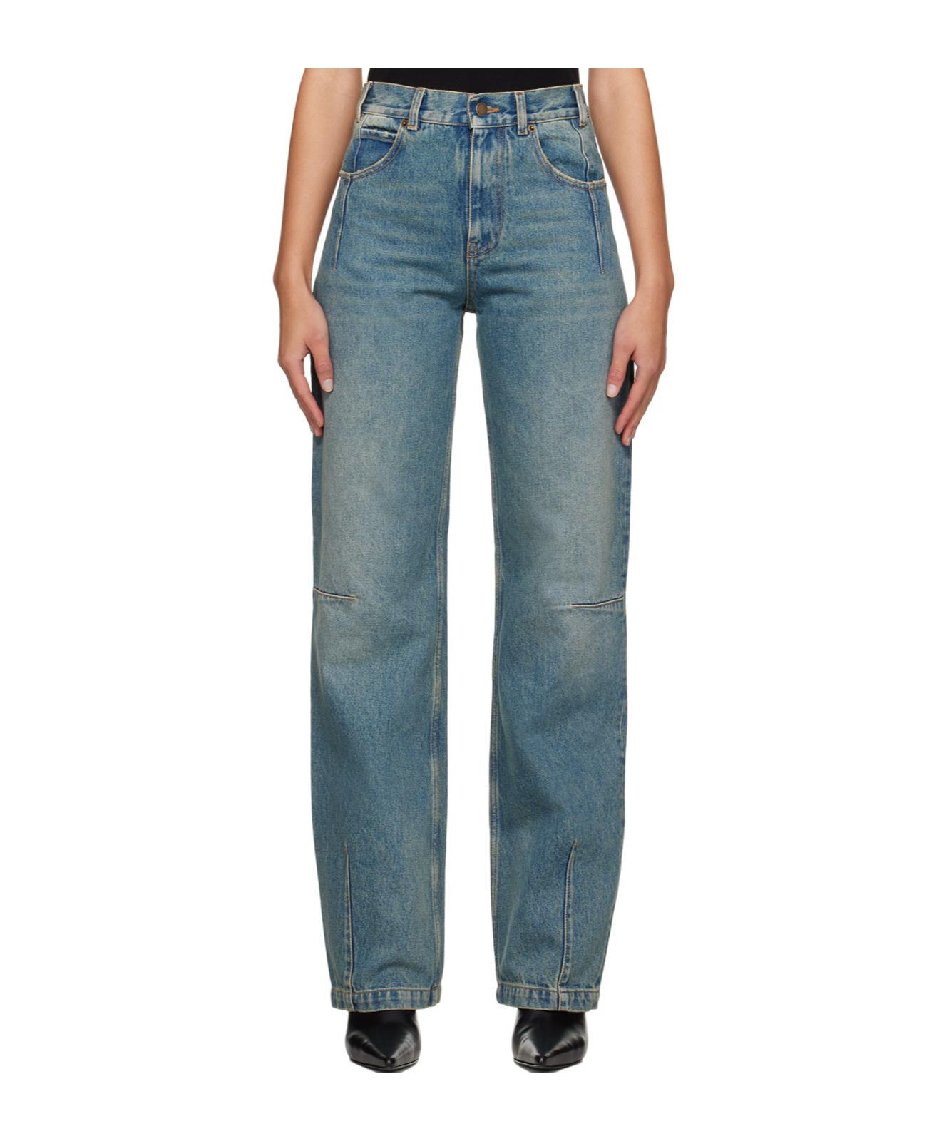 Darkpark Mid-rise Straight-leg Jeans In Blue