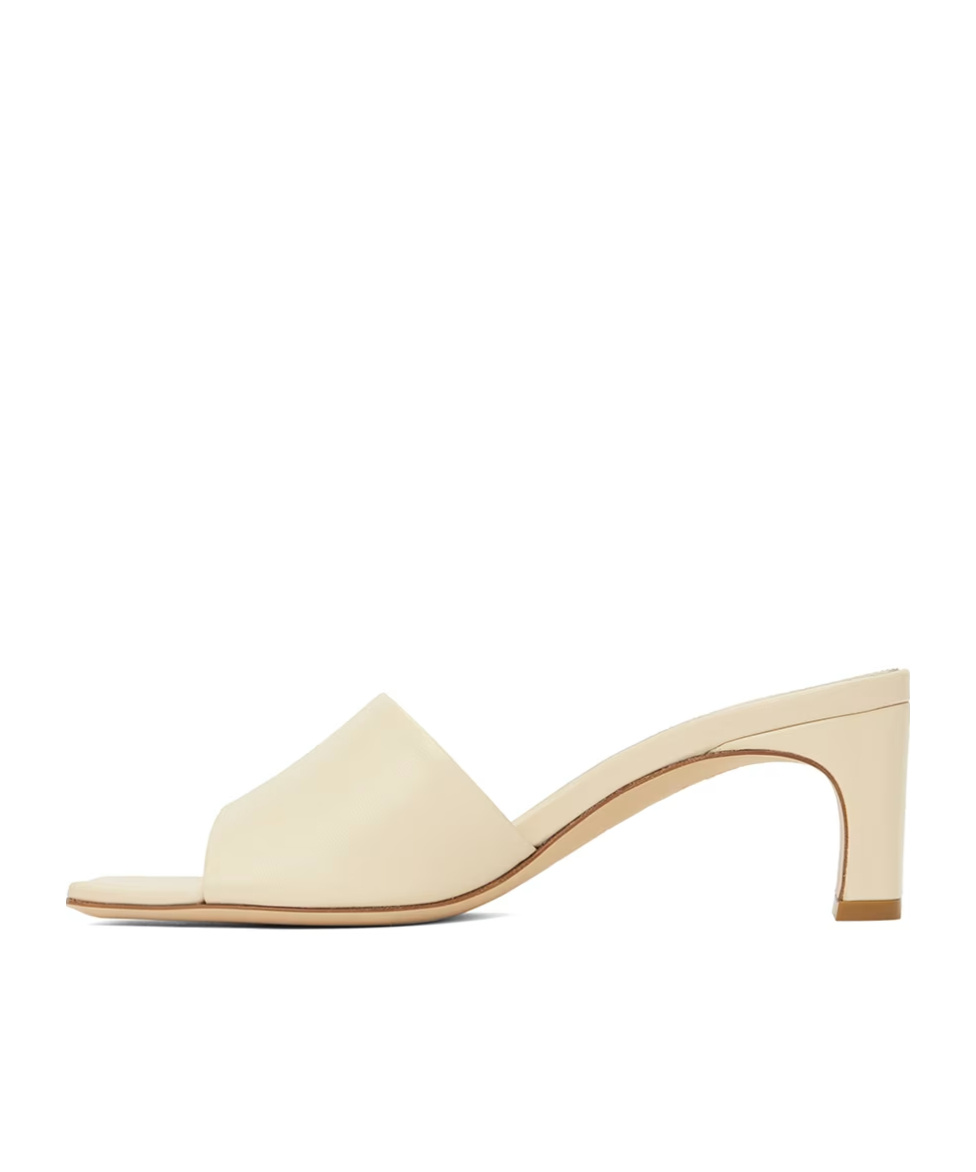 Aeyde Off-white Jeanie Heeled Sandals In Nude