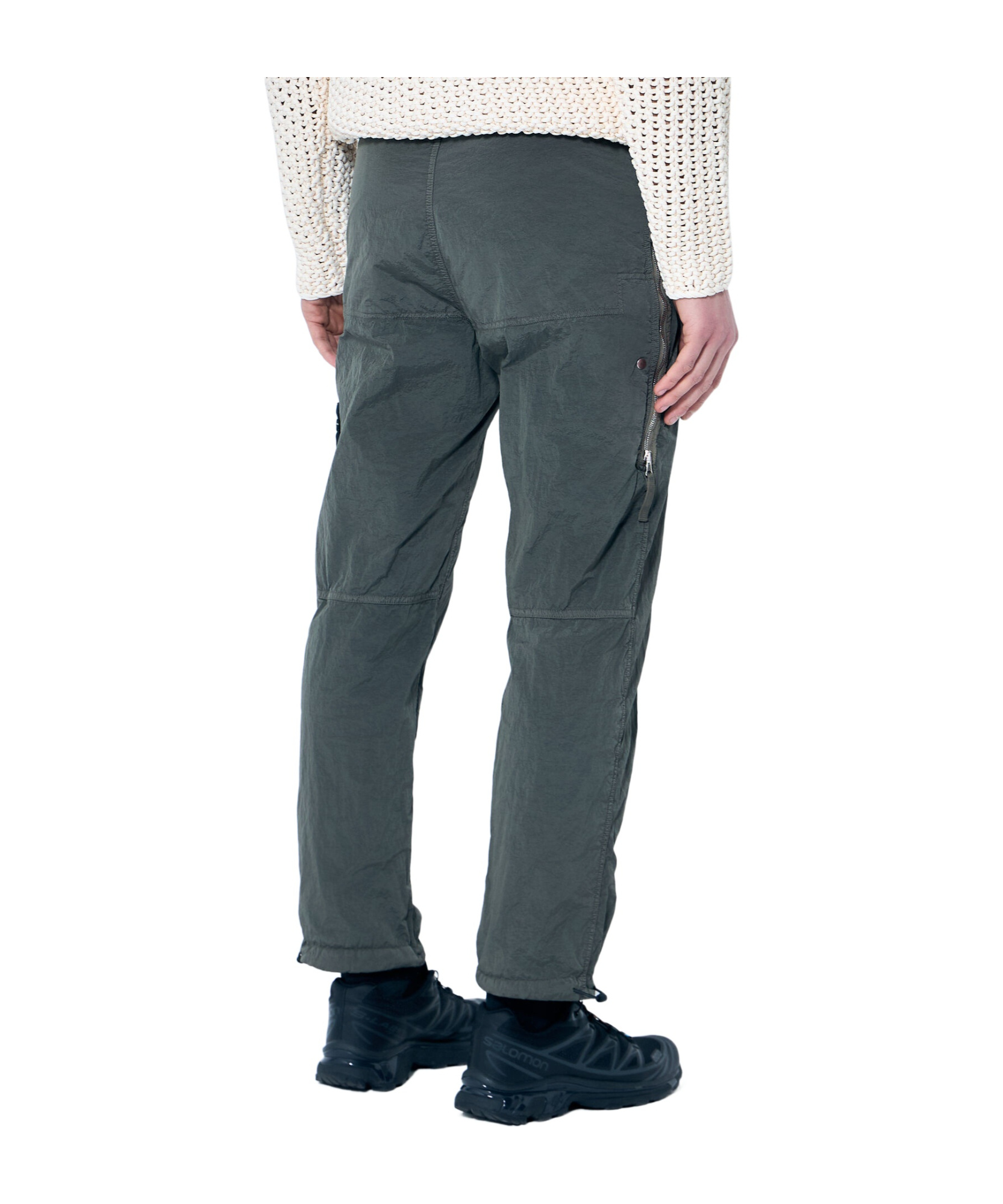 Stone Island Pleated Sweatpants In Green