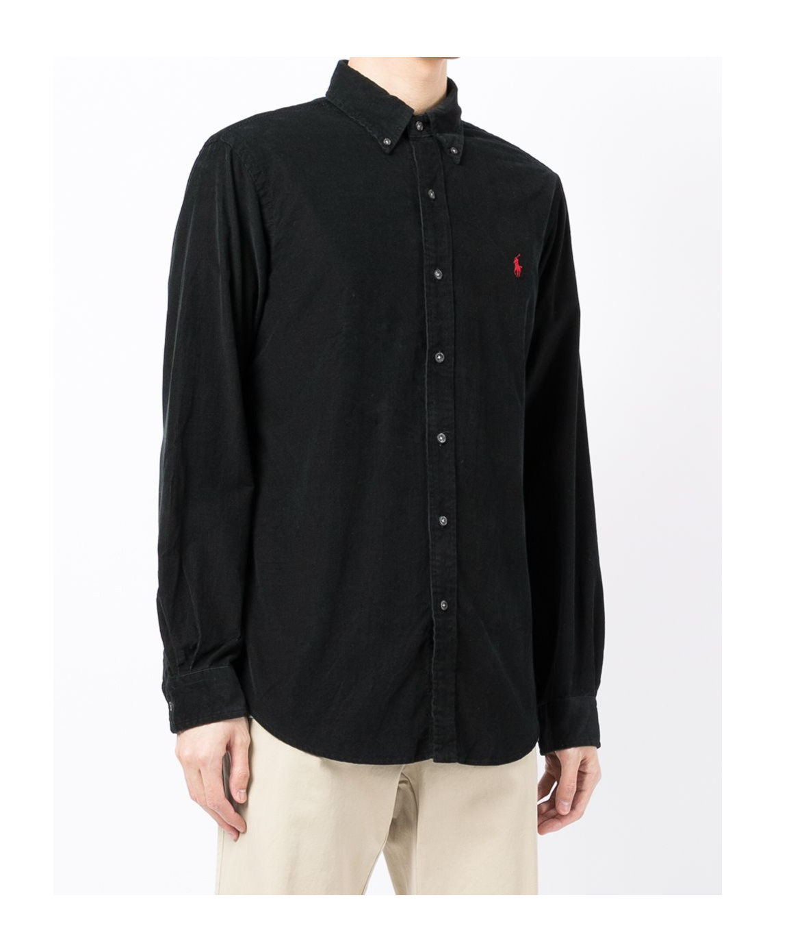Polo Ralph Lauren Black Shirt With Pony Embroidery In Black