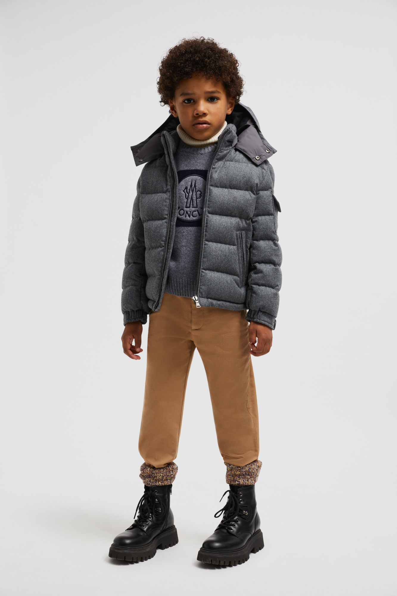Moncler Montgenevre Down Jacket Grey In Gray