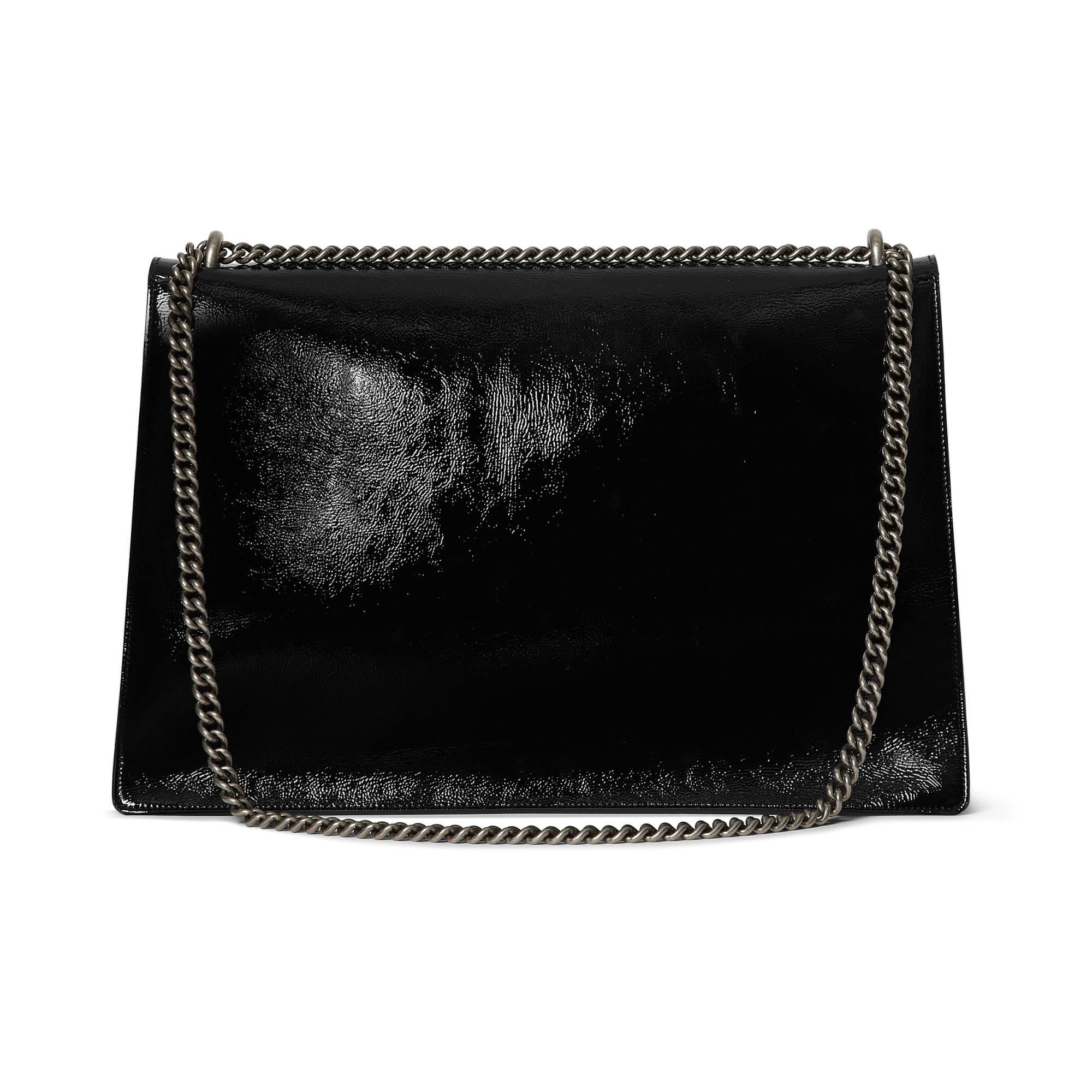 Gucci Dionysus Patent Leather Shoulder Bag In Black