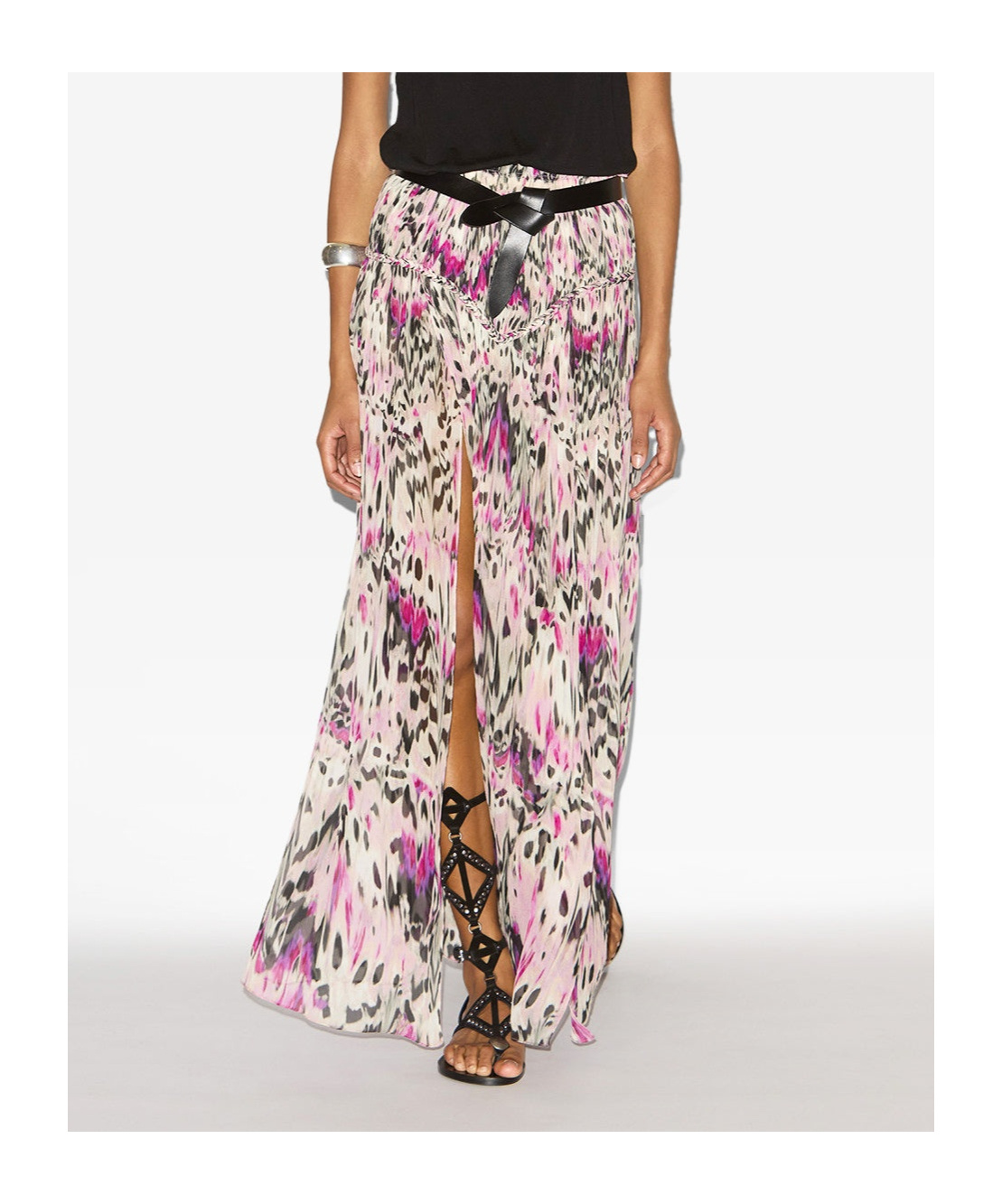 Isabel Marant Rolande Abstract Patterned Maxi Skirt In Multi