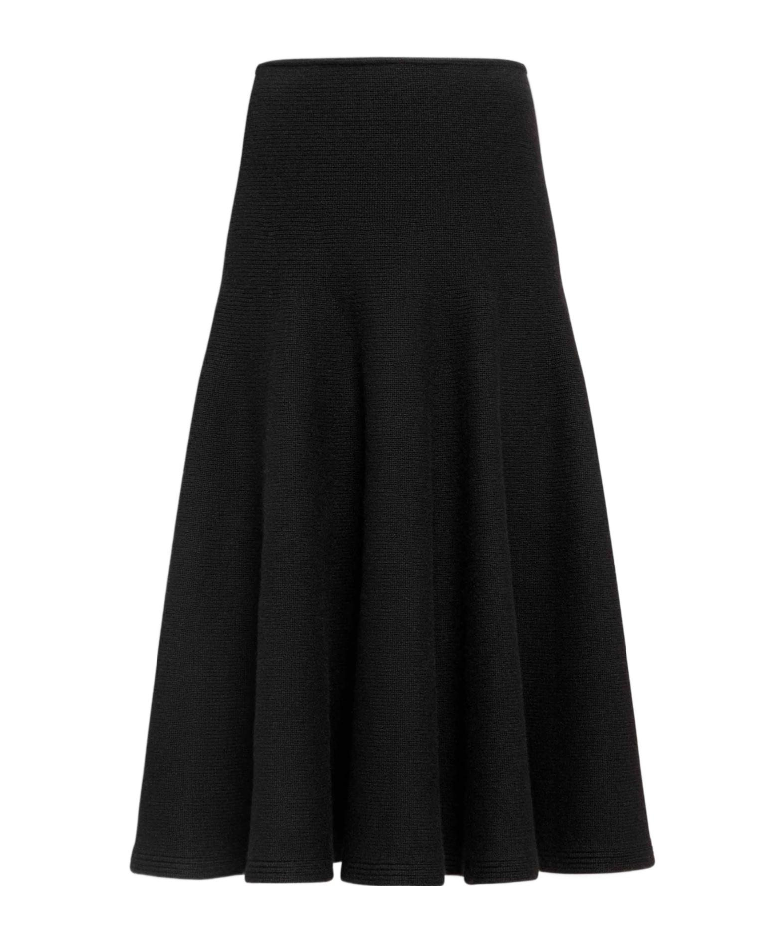 Alaïa Cashmere Knit Flare Skirt In Black
