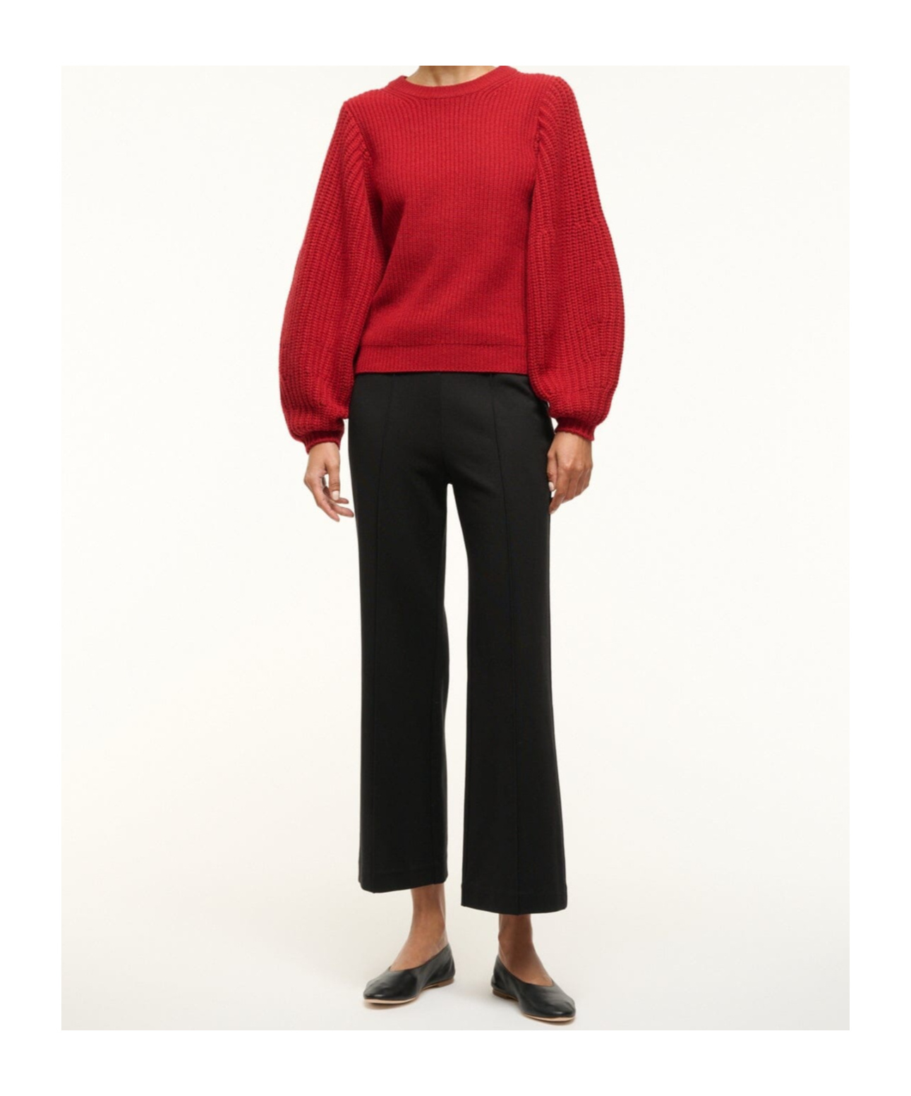 Staud Long-sleeved Sweater In Red