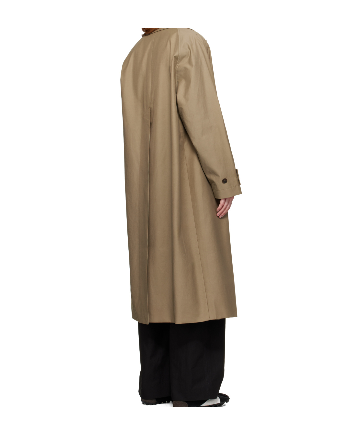 Studio Nicholson Taupe Holin Technical Cotton Trench Coat In Brown