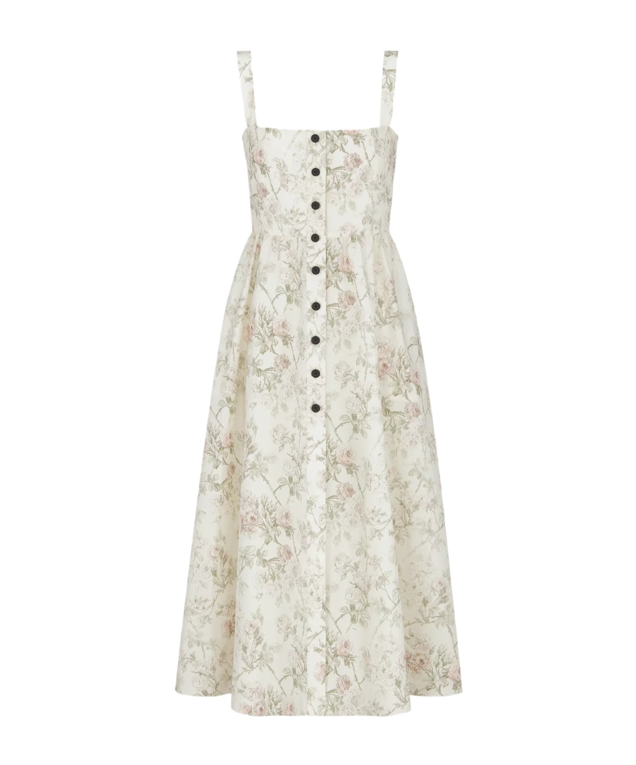 Dior Mid-length Flared Dress In White