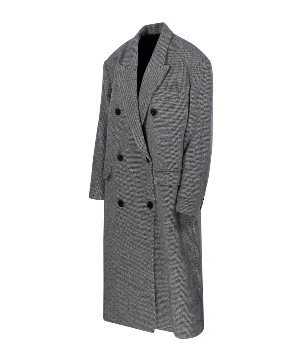 Isabel Marant Étoile Double Breasted Coat In Gray